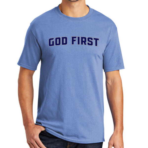 God First Navy T-Shirt - Core Blend Tee Thumbnail
