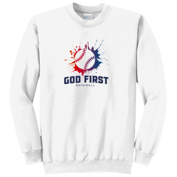 God First Splatter - Core Fleece Crewneck Sweatshirt Thumbnail